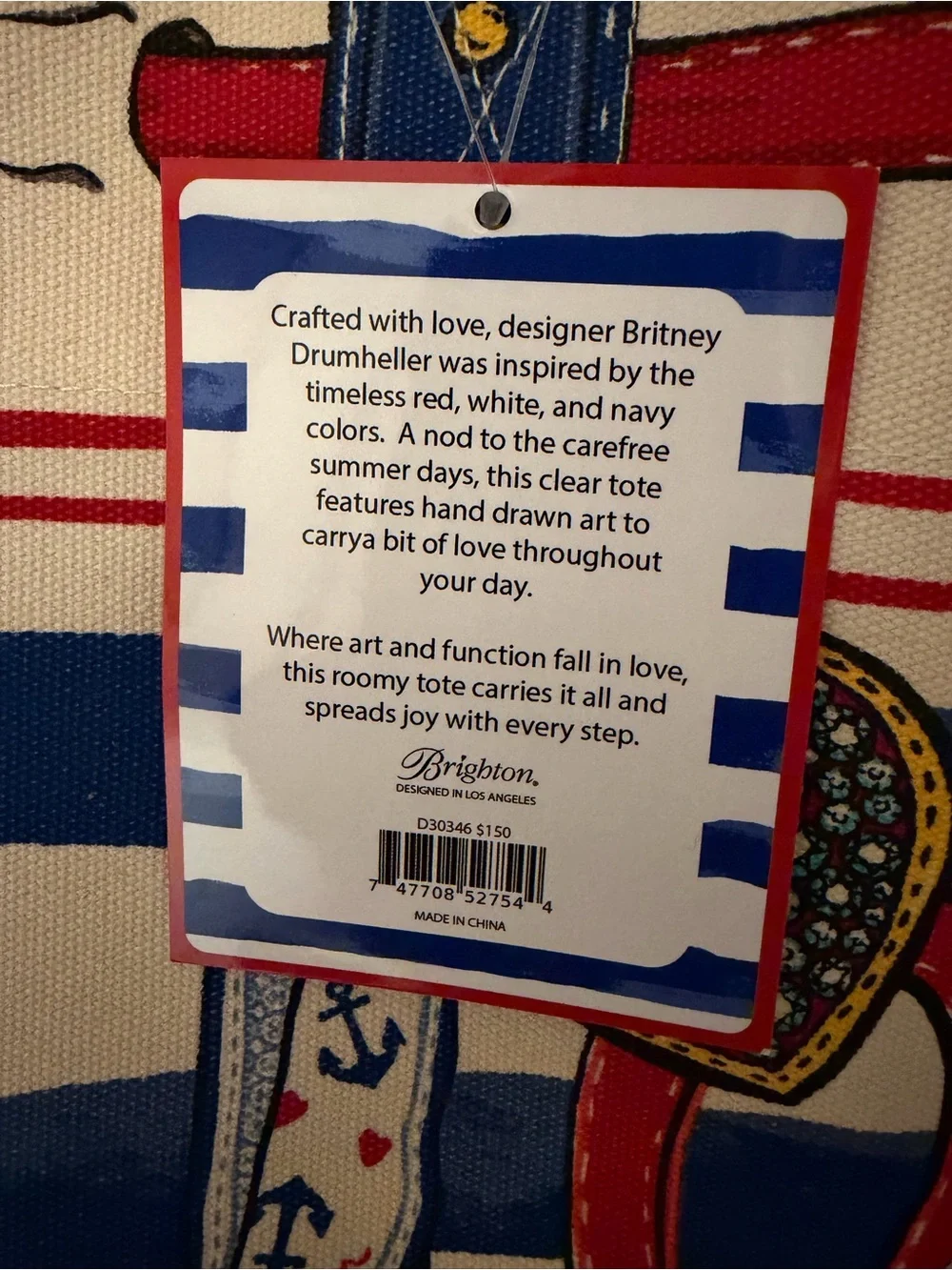 NWT Brighton Limited Edition Love Canvas Tote